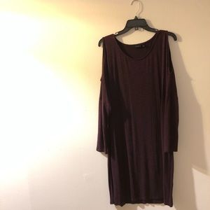 Cold shoulder sweater dress